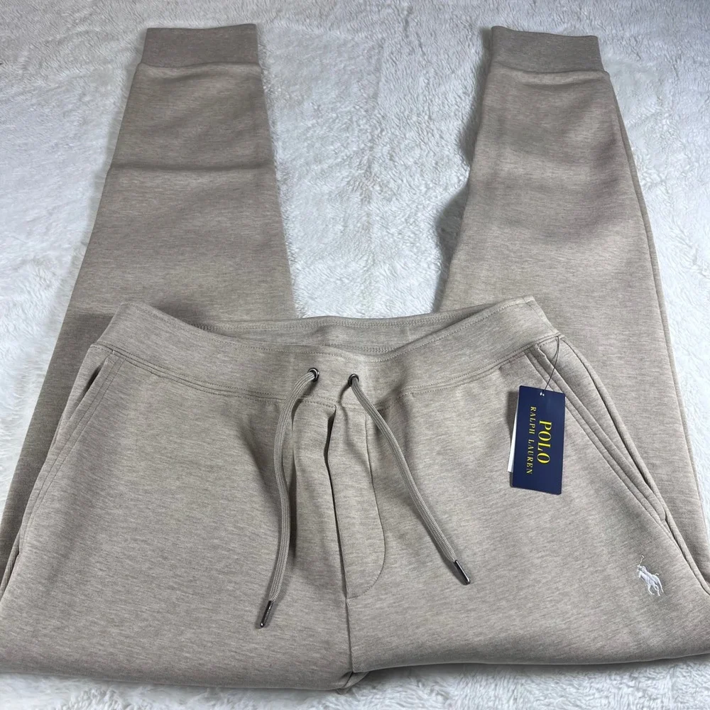 Polo Ralph Lauren Mens Double-Knit Jogger Pants Tuscan Beige Heather‎ Medium NWT